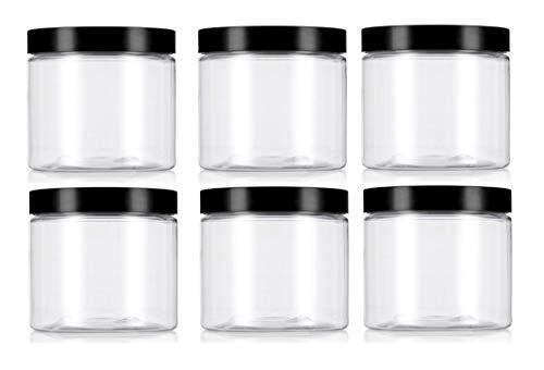 Wheaton W216910 8oz Clear Glass Straight-Sided Wide Mouth Jars with White  PP Caps & PTFE/Foam Liner - E0815-8 - General Laboratory Supply